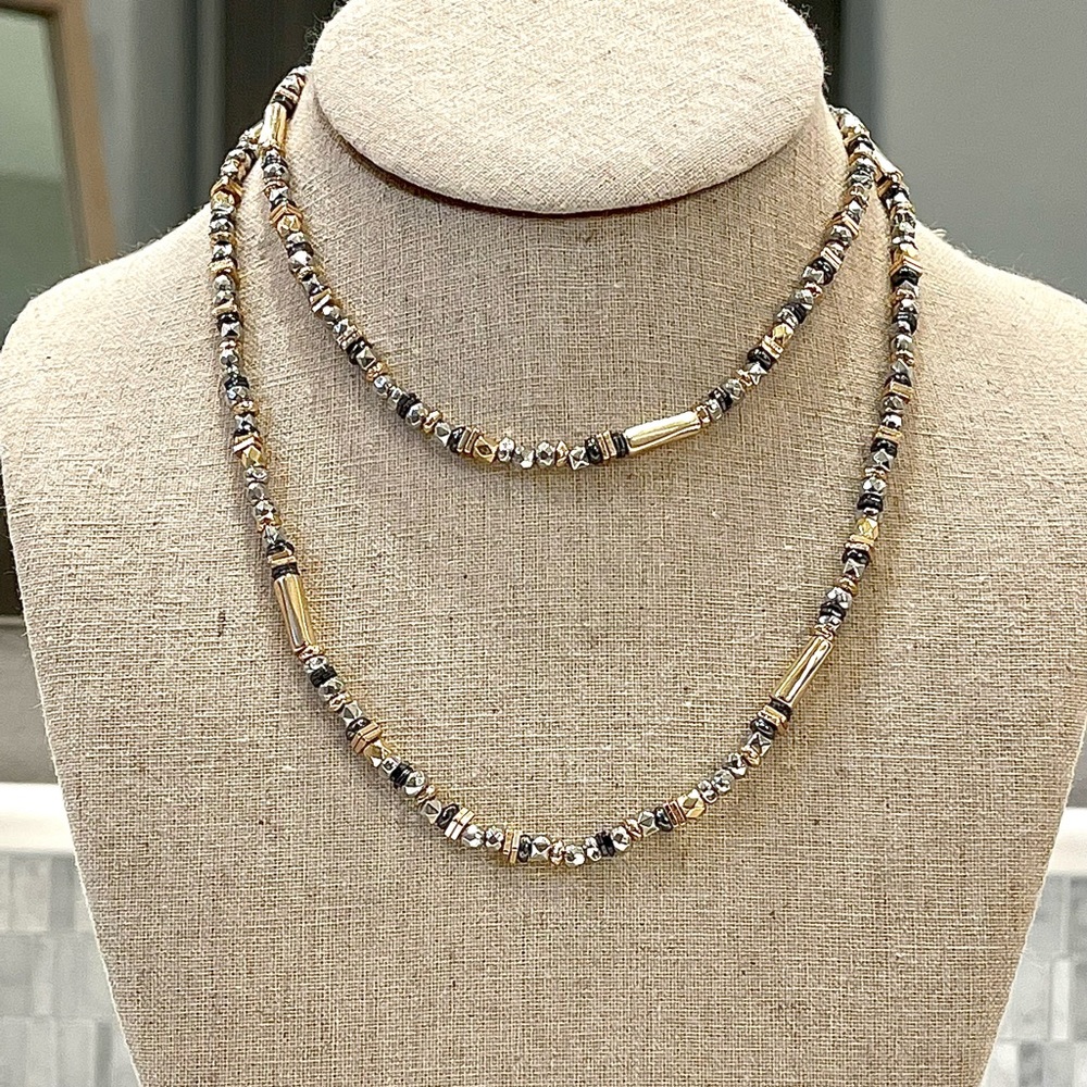 Mixed metal convertible necklace